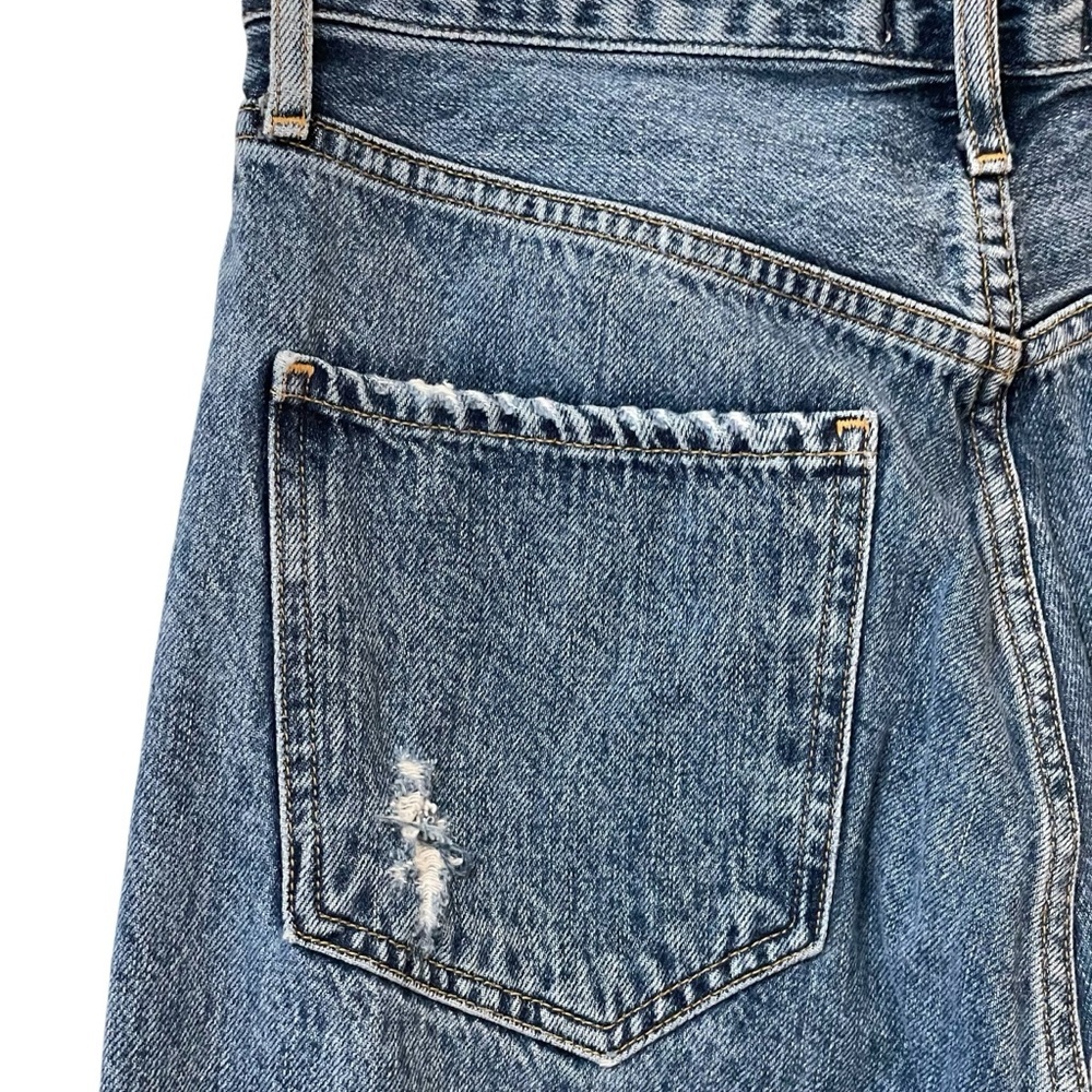 Agolde Riley High Rise Cropped Straight Jeans in Frequency - Picture 10 of 16